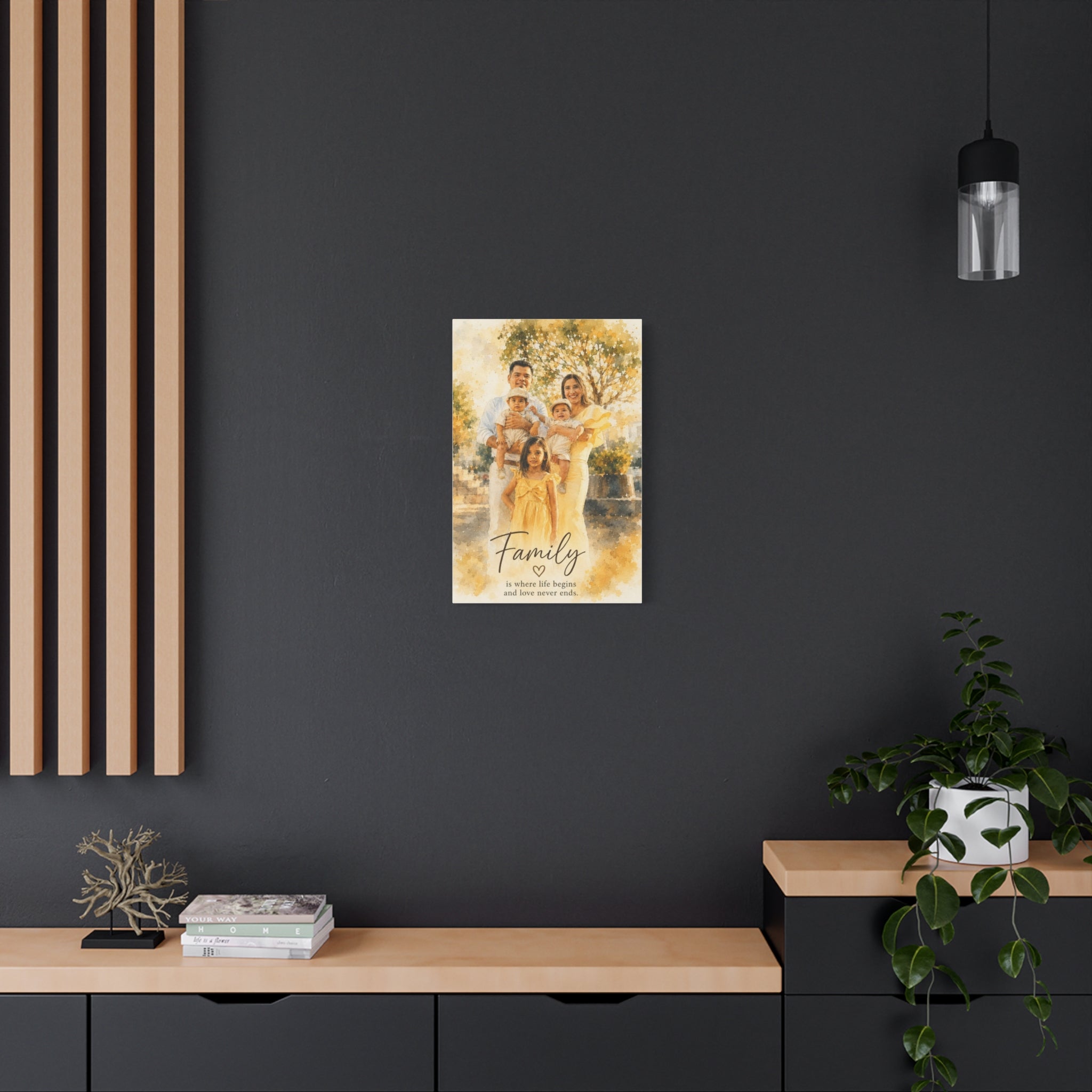 Custom Watercolor Family Portrait Canvast